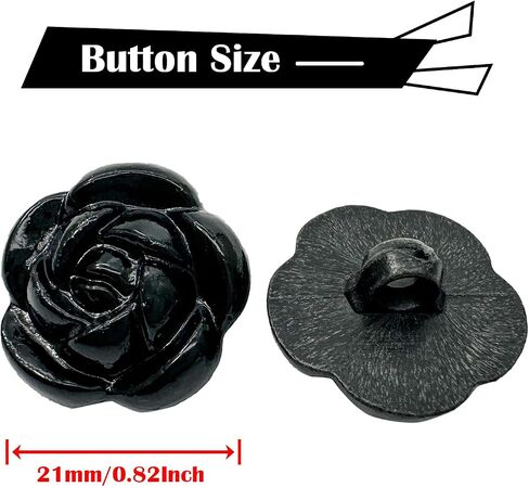 20Pcs Flower Buttons for Sewing,21mm Resin Camellia Sewing Buttons,Rose Flower Decorative Buttons for Clothing,Shirts,Skirts,Handmade DIY Crafts(1#Dimensional Pink White) in Saudi Arabia