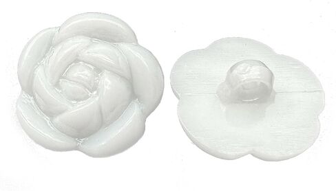 20Pcs Flower Buttons for Sewing,21mm Resin Camellia Sewing Buttons,Rose Flower Decorative Buttons for Clothing,Shirts,Skirts,Handmade DIY Crafts(1#Dimensional Pink White) in Saudi Arabia