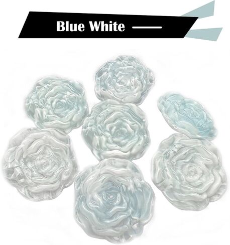 20Pcs Flower Buttons for Sewing,21mm Resin Camellia Sewing Buttons,Rose Flower Decorative Buttons for Clothing,Shirts,Skirts,Handmade DIY Crafts(1#Dimensional Pink White) in Saudi Arabia
