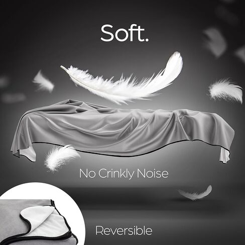 بطانية مقاومة للماء كبيرة - لا توجد فوضى ناعمة ومريحة لبطانية مقاومة للماء ضد الحوادث ، وتسرب وإثبات وصمة عار من السهل تنظيف غطاء البطانية ، والرمادي القابل للعكس 80 "x90" in Kuwait