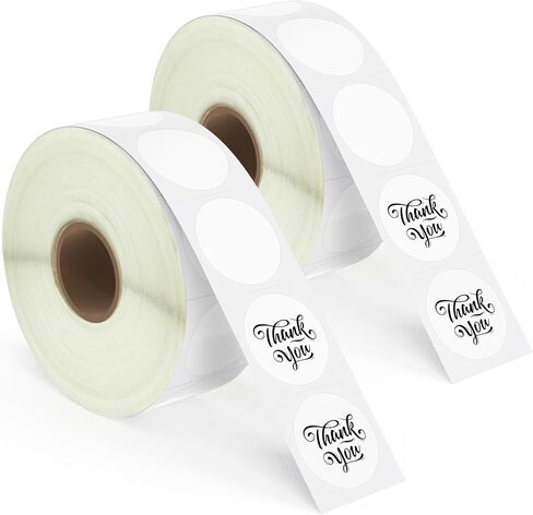 BETCKEY 1 Inch Circle Thermal Sticker Labels, Compatible with Zebra & More Label Printer, Perforated [1 Rolls, 1380 Round Labels] in Saudi Arabia