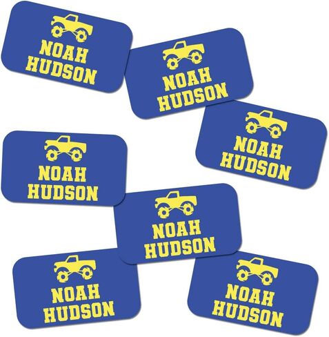 Label Daddy, Personalized Stickers Labels for Boys, Water Proof Labels for School, Suitable Tag Kids Items for Camping Trips and More, Extra Small Labels, Bear Design, 75 Ct in Saudi Arabia