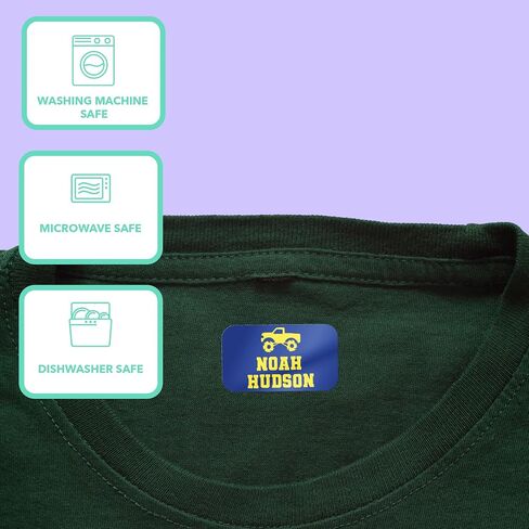 Label Daddy, Personalized Stickers Labels for Boys, Water Proof Labels for School, Suitable Tag Kids Items for Camping Trips and More, Extra Small Labels, Bear Design, 75 Ct in Saudi Arabia