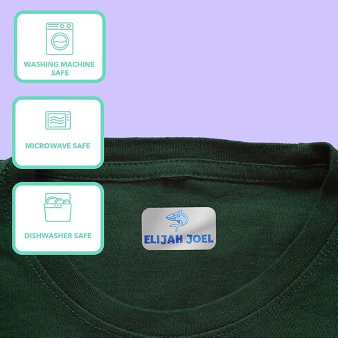 Label Daddy, Personalized Stickers Labels for Boys, Water Proof Labels for School, Suitable Tag Kids Items for Camping Trips and More, Extra Small Labels, Bear Design, 75 Ct in Saudi Arabia