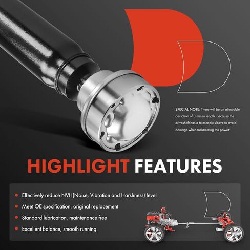 A-Premium Rear Complete Drive Shaft Prop Shaft Driveshaft Assembly [RWD Automatic Transmission] Compatible with Dodge Charger 2015-2018 & Chrysler 300 2015-2017, Replace# 52123973AH, 52123973AE in Saudi Arabia
