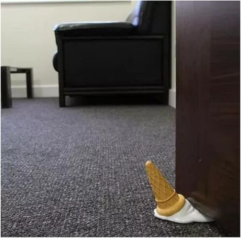 YANG YANG Door Stoppers, Ice Cream Door Stopper Wedge for Floor Decorative, Rubber Door Stoppers for Bottom of Door for Child Safety - Home Improvement(Ice Cream) in Kuwait