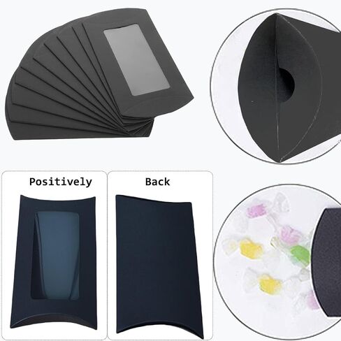40 PCS PADIW HIP HOUPS مع Windows ، صندوق التعبئة والتغليف من Kraft Paper Mini Paly ، صناديق علاج إبداعية قابلة للطي مع نافذة واضحة لمجوهرات Chocolate Display Party حفل زفاف. in Saudi Arabia