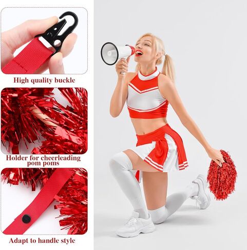 12 Pcs Pom Holder for Cheerleading Accessories for Cheerleading Blue Pom Pom Holder Cheer Stuff Cheerleading Accessories Cheerleading Gifts Favors for Cheerleader, No Pom Poms in Kuwait