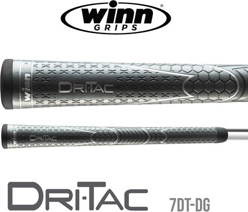 WINN DRI-TAC OVERSIZE Golf Grip, Non-Slip & Cushioned, Ultimate Comfort & Moisture-Wicking, Tackiness and Shock Absorption, Maximum Shock Absorption for Hand Fatigue Sufferers, AVS Tech, Lighter Grip Pressure, All-Weather Playability, Premium Polymer in Kuwait