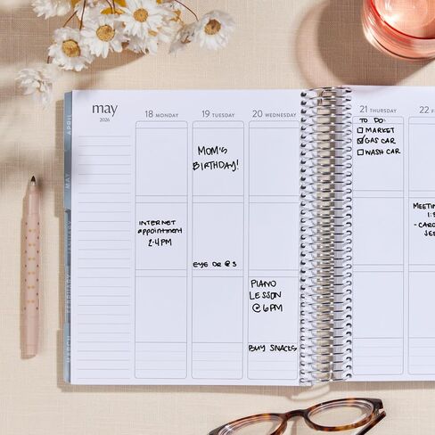 Erin Condren 18-Month Spiral Life Planner (Jul 2025 - Dec 2026), 7"x9" Weekly and Monthly Planner Calendar, 80 Lb. Text Weight Paper, Hexagon Covers, Hexagon Theme, Vertical Layout, Platinum Coil in Saudi Arabia
