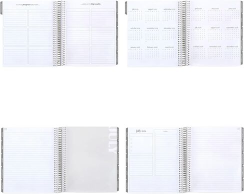 Erin Condren 18-Month Spiral Life Planner (Jul 2025 - Dec 2026), 7"x9" Weekly and Monthly Planner Calendar, 80 Lb. Text Weight Paper, Hexagon Covers, Hexagon Theme, Vertical Layout, Platinum Coil in Saudi Arabia