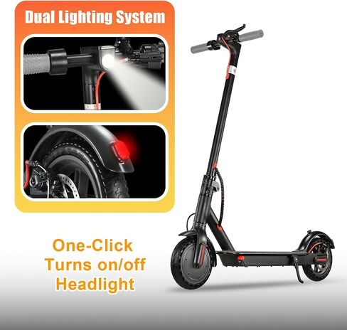 Electric Scooter Adults, Foldable 8.5" Tires E Scooter for Adults, 19 Mph, 350W Motor Fast Cooter, Kick Scooters Max 21 Miles Long Range for Commuting, Heavy Duty E-Scooter with Dual Braking System in Saudi Arabia