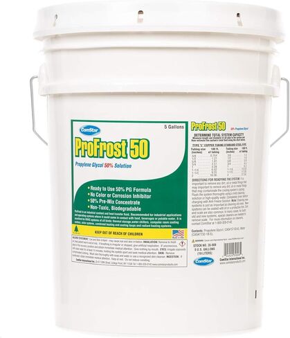 ComStar ProFrost 100, Propylene Glycol Anti-Freeze, Does Not Contain Any Color Or Inhibitor, 100% Ready To Use Formula, 100% Propylene Glycol, Made In USA, 5 Gallon (35-714) in Saudi Arabia