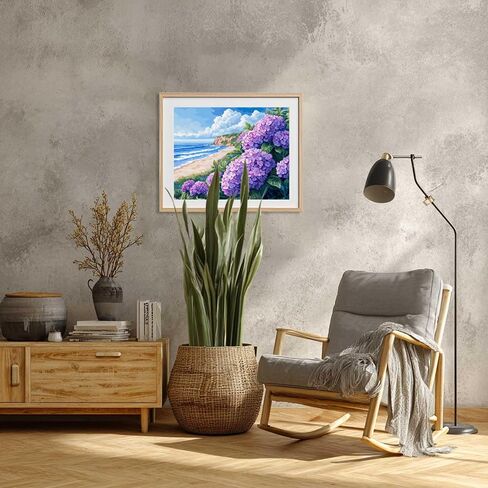 zouewit Pink Roses Paint by Numbers for Adults, Flowers in Glass Vase Paint by Number Kits, Window Landscape Wall Art, Floral Flower DIY Acrylic Painting, Home Wall Decor(16x20inch, No Frame) in Saudi Arabia