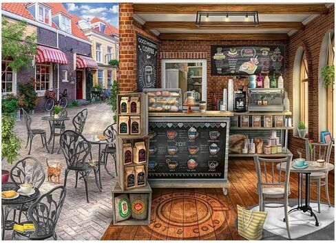 Ravensburger Quaint Cafe 1000 Piece Jigsaw Puzzle for Adults - 12000541 - Handcrafted Tooling, Made in Germany, Every Piece Fits Together Perfectly in Saudi Arabia