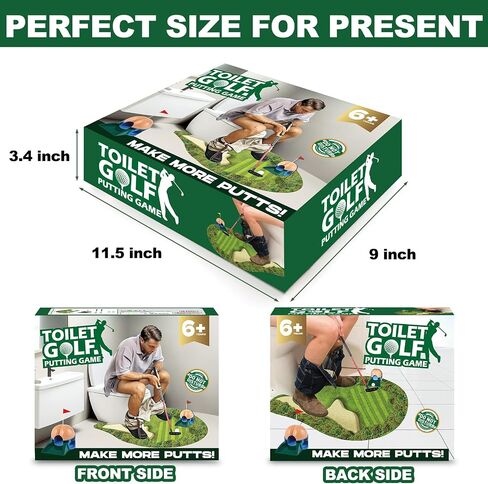 صندوق هدايا مزحة ، 2 PCS المرحاض لعبة الجولف GAG هدية مربع فارغ ، لف هديةك الحقيقية في صندوق هدايا مزيف ومضحك ، هدية فيل أبيض فرحان لاعب الجولف ، الزوج ، الأب ، الأخ وصديقه in Kuwait