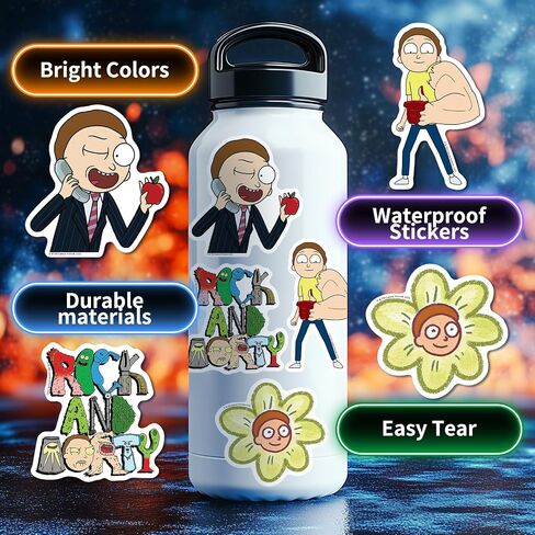 Science Sticker Pack of 50, Waterproof Anime Decals for Laptop, Water Bottles, Skateboards & Cars, Officially Licensed Science Decals for Teens, Adults & Kids (8+ Years) (50PCS) in Kuwait