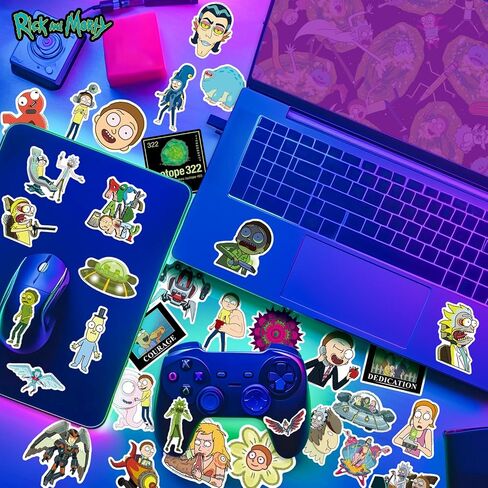 Science Sticker Pack of 50, Waterproof Anime Decals for Laptop, Water Bottles, Skateboards & Cars, Officially Licensed Science Decals for Teens, Adults & Kids (8+ Years) (50PCS) in Kuwait