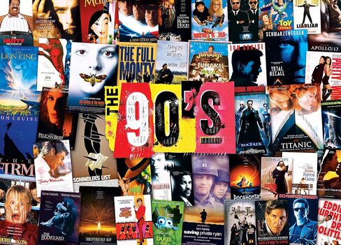 MasterPieces 1000 Piece Jigsaw Puzzle for Adults - 90's Blockbusters - 19.25"x26.75" - Bold Team Colors - Age 14+ in Saudi Arabia