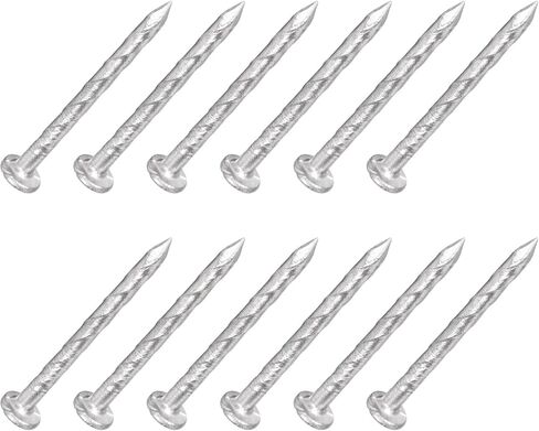 أظافر سطح السياج (41 مم × 3 مم) 100 قطعة، 304 مسمار حلزوني من الفولاذ المقاوم للصدأ - لإصلاح المنزل، الجدار، الأرضية، فضي in Kuwait