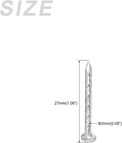 أظافر سطح السياج (41 مم × 3 مم) 100 قطعة، 304 مسمار حلزوني من الفولاذ المقاوم للصدأ - لإصلاح المنزل، الجدار، الأرضية، فضي in Kuwait