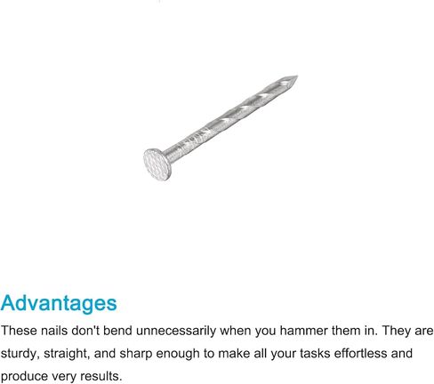 أظافر سطح السياج (41 مم × 3 مم) 100 قطعة، 304 مسمار حلزوني من الفولاذ المقاوم للصدأ - لإصلاح المنزل، الجدار، الأرضية، فضي in Kuwait