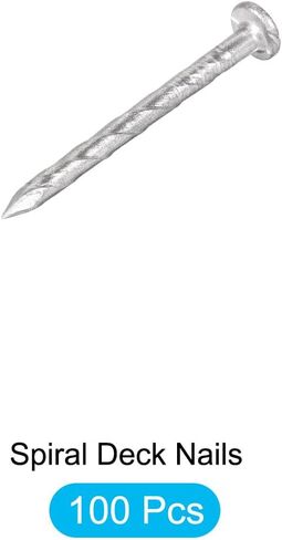 أظافر سطح السياج (41 مم × 3 مم) 100 قطعة، 304 مسمار حلزوني من الفولاذ المقاوم للصدأ - لإصلاح المنزل، الجدار، الأرضية، فضي in Kuwait