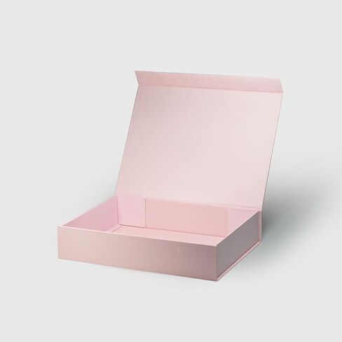 Geoto 13"x10"x2.75" A4 Shallow Size Luxury Rigid Foldable Magnetic Closure Collapsible Gift Packaging Boxes(Navy Blue) in Saudi Arabia