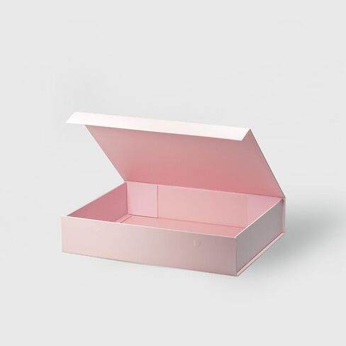 Geoto 13"x10"x2.75" A4 Shallow Size Luxury Rigid Foldable Magnetic Closure Collapsible Gift Packaging Boxes(Navy Blue) in Saudi Arabia