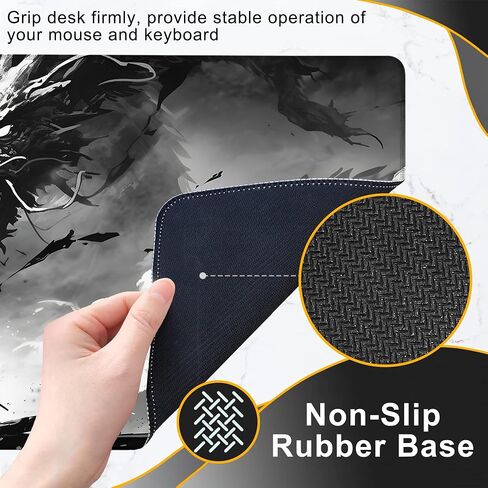 Desk Pad, Abstract Boho Minimalist Line Flowers Large Gaming Mouse Pad,Desk Mat for Keyboard and Mouse with Stitched Edges and Non-Slip Rubber Base for Work Game Office Home 31.5x11.8in in Saudi Arabia