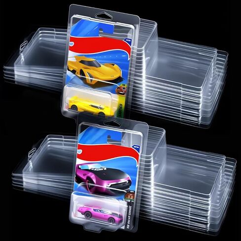 30 Pcs Protector Packs Case Compatible with Hot Wheels Model Car 7.5 x 5 x 2 Inch Clamshell Cases Clear Plastic Display Protective in Saudi Arabia