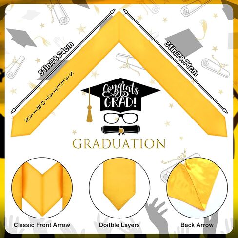 مجموعة 3 قطع من مجموعة سرق التخرج تتضمن 2024 ميدالية التخرج وحبال شرف ذهبية لطلاب التخرج in Kuwait