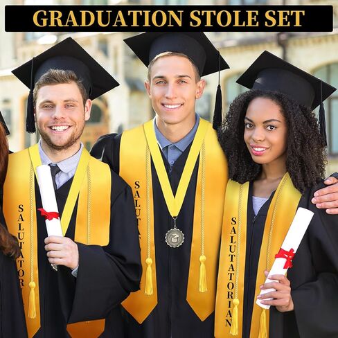 مجموعة 3 قطع من مجموعة سرق التخرج تتضمن 2024 ميدالية التخرج وحبال شرف ذهبية لطلاب التخرج in Kuwait