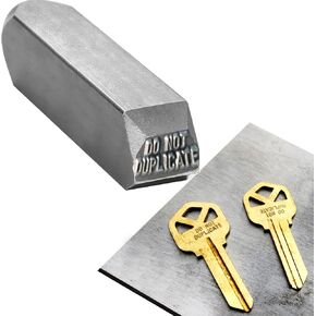 Do Not Duplicate Metal Stamps for Key, Steel Punch Tool Stamp Keys for Office (1/16" Character)