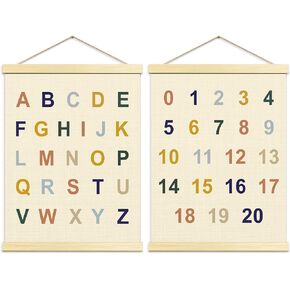 Buildinest Numbers Abc Wall Chart for Toddler Learning Posters, alphabet poster for toddlers, Kids Posters, Homeschool Decor for Kids Wall Decor, Play Room Wall Decor and Alphabet Banner - A01