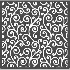 CrafTreat Reusable Swirl Pattern Stencils for Painting on Wood, Wall, Tile, Canvas, Paper, Fabric and Floor - Swirly Swirl Stencil - 6x6 Inches - DIY Art and Craft Stencils Pattern for Painting