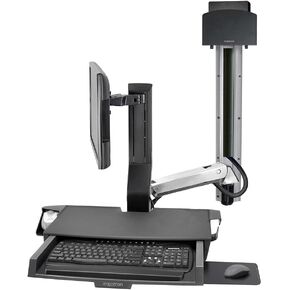 Ergotron 45-594-026 StyleView Combo Arm System with Worksurface and CPU Holder