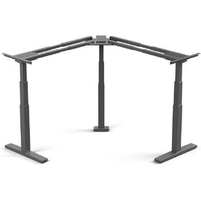 3 Leg Height Adjustable Standing Desk Frame Only w/Electric Dual Motor, Sit Stand for Corner Standing Desk and/or L-Shape Standing Desk