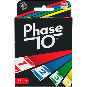 Mattel Games Phase 10 Card Game, Sequences Rummy-Like Card Game, Includes 110 Cards, FFY05