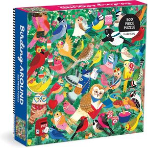 Mudpuppy Birding Around – 500 Piece Family Jigsaw Puzzle with Colorful and Fun Illustrations of Happy Birds for Children Ages 8 and Up