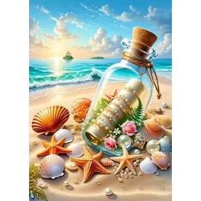 GUMITOON Diamond Art Kits for Adults-Full Drill Diamond Dots Paintings for Beginners, Round 5D Paint with Diamonds Pictures Gem Art Painting Kits DIY Crafts Kits 12"x16" QCY-098