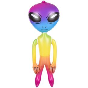 Rainbow 36" Alien INFLATE Inflatable 3 FEET Blow UP Prop UFO Gag Gift