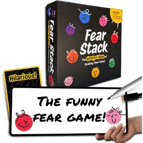 Fear Stack – What Freaks Out Your Friends? Hilarious Party Game for Adults, Teens & Families Rank Funny Fears | Guess The Judge’s Picks with 184 Fear Cards, Whiteboards, and Markers Game Night