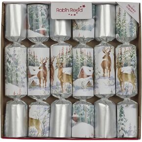 Olde English Crackers Watchful Deer Christmas Party Favors - Set of 12 decorative favors with surprise party novelty enclosed for all holiday festive events