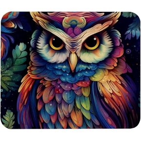 Owl Mouse Pad for Laptop Wireless Mouse Home Office Travel, Portable & Washable,, 8.3x9.8in/21x25cm, ft-sbd-001