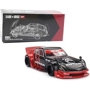 Diecast Model Car Compatible with Kaido House x Mini GT 1:64 Nissan Fairlady Z Kaido GT ADVAN Black Limited Edition KHMG172