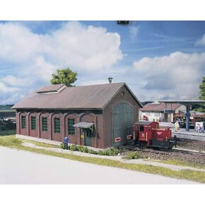 Piko HO Scale Model Train Buildings - BURGSTEIN Locomotive SHED - 61823