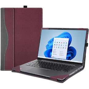 Case Cover for 16-inch Lenovo IdeaPad Slim 5 16IRL8 16IAH8 16ABR8&IdeaPad 5 Pro 16ACH6 16IHU6 16IAH7 16ARH7&IdeaPad Pro 5 16APH8 16ARP8 16IRH8 Laptop Sleeve,PU Leather Protective Bag (Dark Grey)
