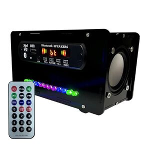 YYSOLDER Speaker Soldering Practice Kit AUX Player Level Indicator Dual Channel Electronic Project kit DIY Electronic kit (Transparent - Soldering Required)