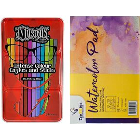 Dylusions Intense Colour Caykes Bundle - Ranger Dylusions Intense Colour Caykes and Sticks Set #1 Watercolor Pad